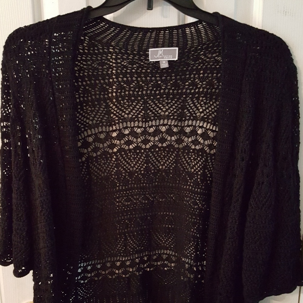 JM Collection "crocheted" Shrug, Size 1X